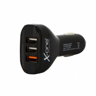  X-One cargador coche QC 3x USB 3.6-6.5V / 3A Neg 131419 grande