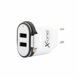  imagen de X-One cargador pared 2x USB 2.1 + 1x Lightning Bco 127032