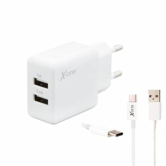 X-One Cargador Pared USB 2.1A + Cable Micro USB C 125767 grande