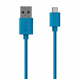  imagen de X-One CPC1000BL Cable USB Tipo-C plano Azul 124045